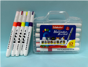 A300-12(Caja-96)MARCADOR ACRILICO 12 COLOR X 96 PZS