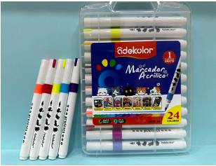A300-24(Caja-48)MARCADOR ACRILICO 24 COLORES