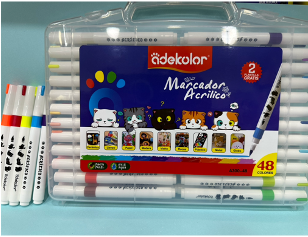 A300-48(Caja-24)MARCADOR ACRILICO 48 COLORES