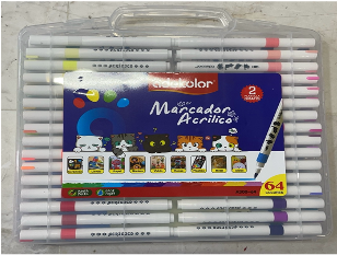 A300-64(Caja-24)MARCADOR ACRILICO 64 COLORES