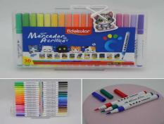 A301-36 (Caja-36) "MARCADOR ACRÍLICO 36 COLORES PUNTA PINCEL COLORES INTENSOS MARCA ADEKOLOR"