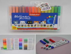 A301-48 (Caja-32) "MARCADOR ACRÍLICO 48 COLORES PUNTA PINCEL COLORES INTENSOS MARCA ADEKOLOR"