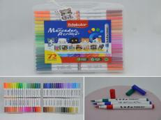 A301-72 (Caja-20) "MARCADOR ACRÍLICO 72 COLORES PUNTAPINCEL COLORES INTENSOS MARCA ADEKOLOR"