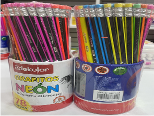 A401-78(Caja-20)LAPICES HB NEON ADEKOLOR
72+6 PIEZAS