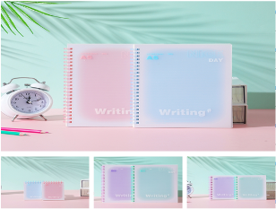 A5-042-4(Caja-168)LIBRETA CON PORTADA PLASTICO
70 HOJAS TAMAÑO A5