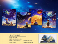 A8030 (Caja-80) "CUADERNO CON HOJA DECORADA TAMAÑO A5 128 HOJAS"