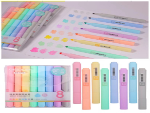 CS-H716(Caja-200)MARCATEXTO PASTEL
8 COLORES