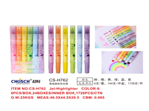 CS-H762(Caja-288)MARCATEXTO EN CERA 
6 COLORES