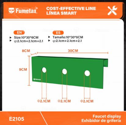 E2105-(Caja master 1 CTN=50 SKU)-(MOQ 1 SKU)-Tamaño:10*30*5CM
φ:2.1cm+2.1cm+2.1
