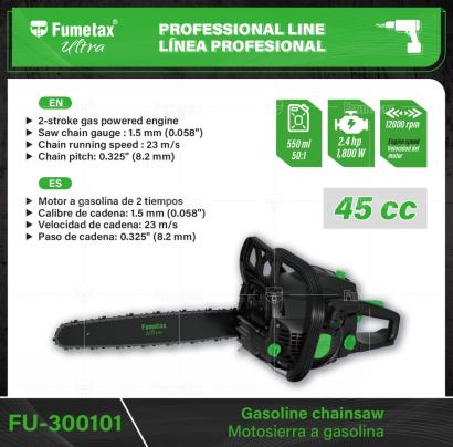 FU-300101-(Caja master 1 CTN=1 SKU)-(MOQ 1 SKU)-Motor de 2.4 hp a gasolina de 2 tiempos
Sistema de encendido con cuerda retráctil para un arranque fácil