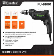 FU-81001 (Caja master 10)(MOQ  1 pz=1 caja) Taladro / Electric Drill