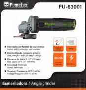 FU-83001 (Caja master 10)(MOQ  1 pz=1 caja) Esmeriladora /Angle grinder