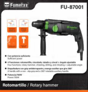 FU-87001 (Caja master 4)(MOQ  1 pz=1 caja) Rotomartillo /Rotary hammer