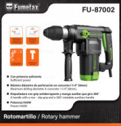 FU-87002 (Caja master 4)(MOQ  1 pz=1 caja) Rotomartillo /Rotary hammer