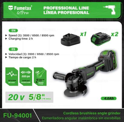 FU-94001-(Caja master 1 CTN=4 SKU)-(MOQ 1 SKU)-Motor sin carbones: libre de mantenimiento y antidesgaste
Protección contra rearranque