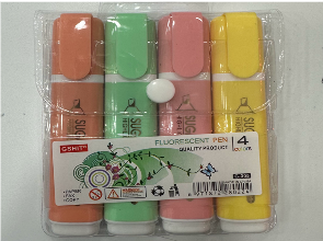 G-305-4(Caja-300)MARCATEXTO PASTEL  4 COLORES