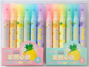 H809(Caja-288)MARCATEXTO CON AROMA
6 COLORES