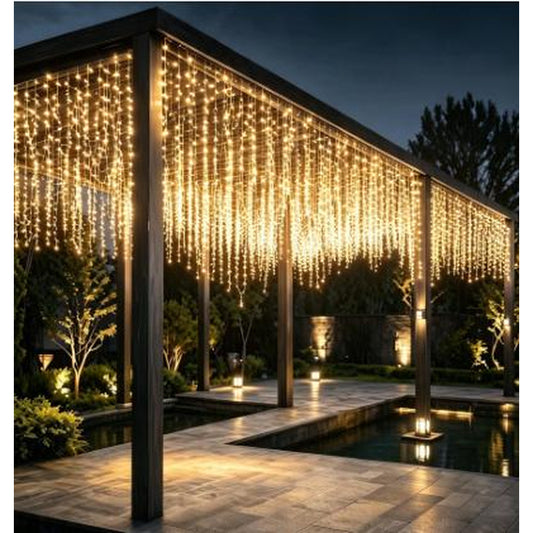 HZ8063 LED cascada 1000 fogos (20 metros)