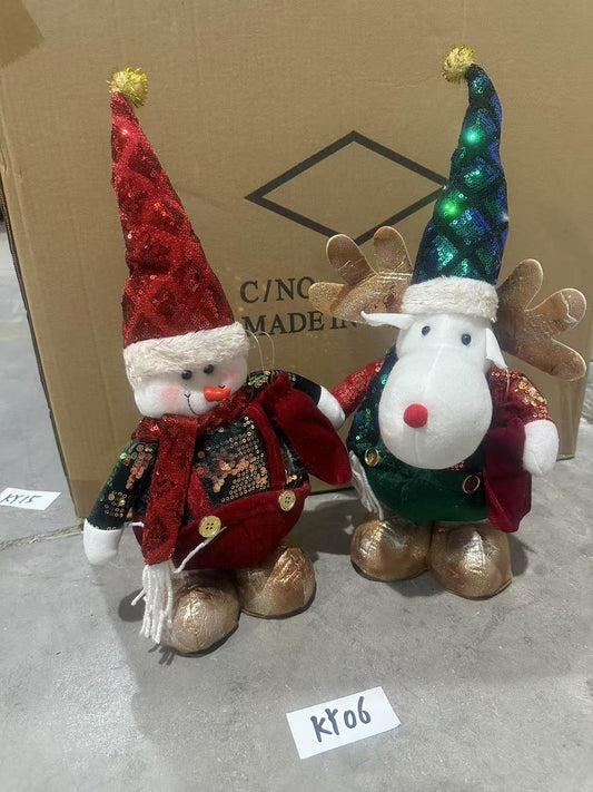 KY06  MUNECO TELESCÓPICA NAVIDAD  65cm LUZ Y MUSICA (72pcs/caja)