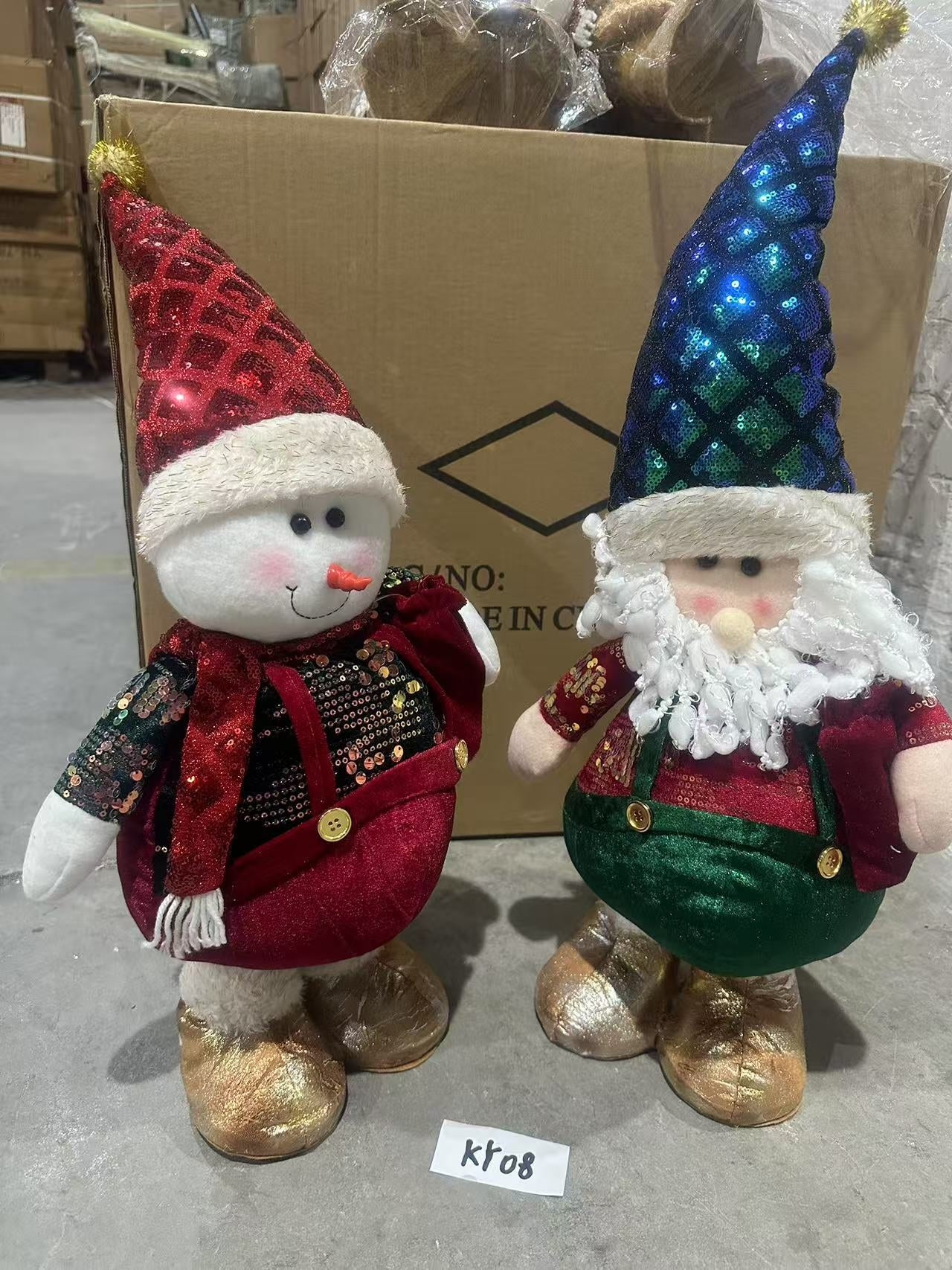 KY08  MUNECO TELESCÓPICA NAVIDAD  95cm LUZ Y MUSICA (36pcs/caja)