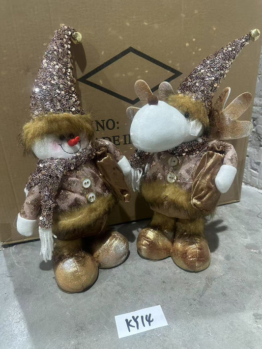 KY14  MUNECO TELESCÓPICA NAVIDAD  65cm LUZ Y MUSICA (72pcs/caja)