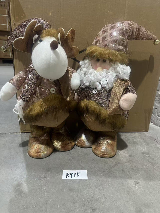 KY15  MUNECO TELESCÓPICA NAVIDAD  75cm LUZ Y MUSICA (72pcs/caja)