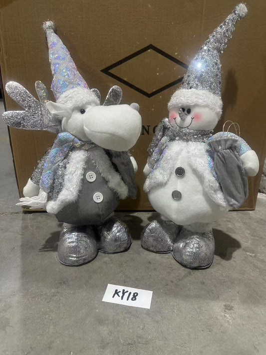 KY18  MUNECO TELESCÓPICA NAVIDAD  65cm LUZ Y MUSICA (72pcs/caja)