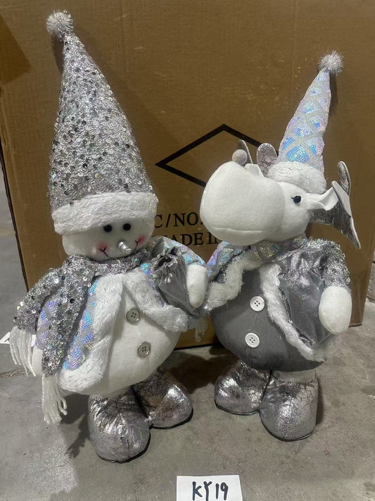 KY19  MUNECO TELESCÓPICA NAVIDAD  75cm LUZ Y MUSICA (72pcs/caja)