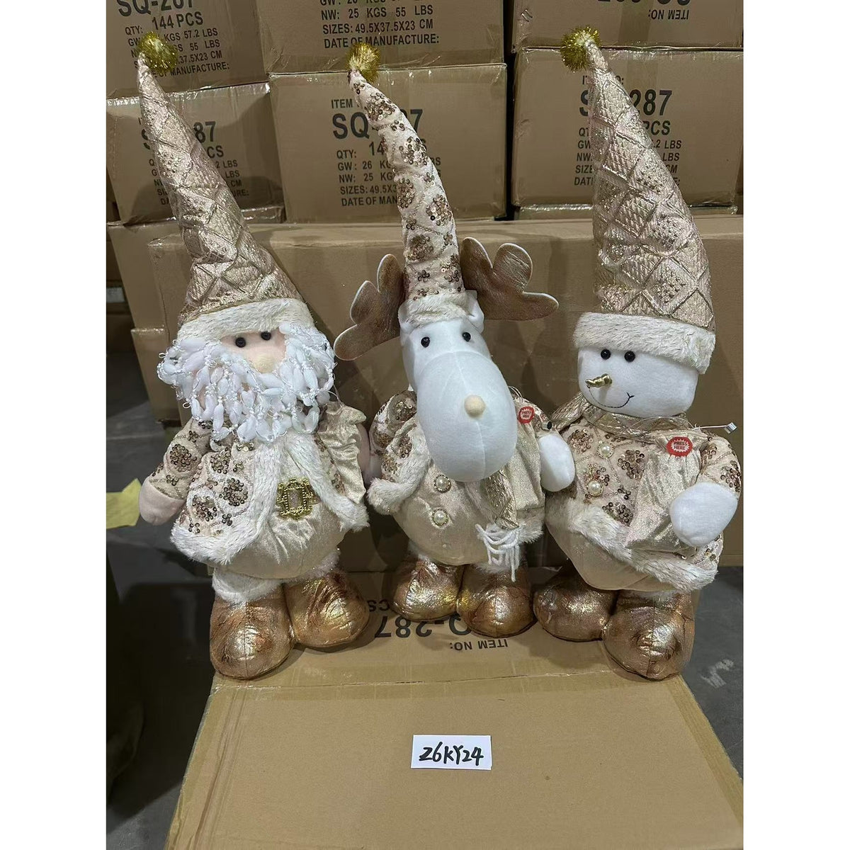 KY23  MUNECO NAVIDAD 75cm LUZ Y MUSICA CHAT DE VOZ CON AI (72pcs/caja)