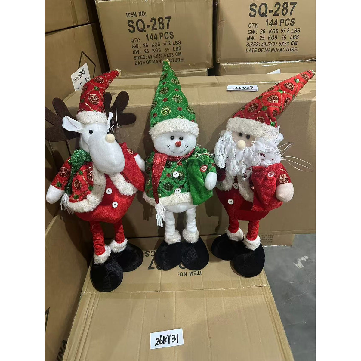 KY31  MUNECO NAVIDAD 65cm LUZ Y MUSICA CHAT DE VOZ CON AI (72pcs/caja)