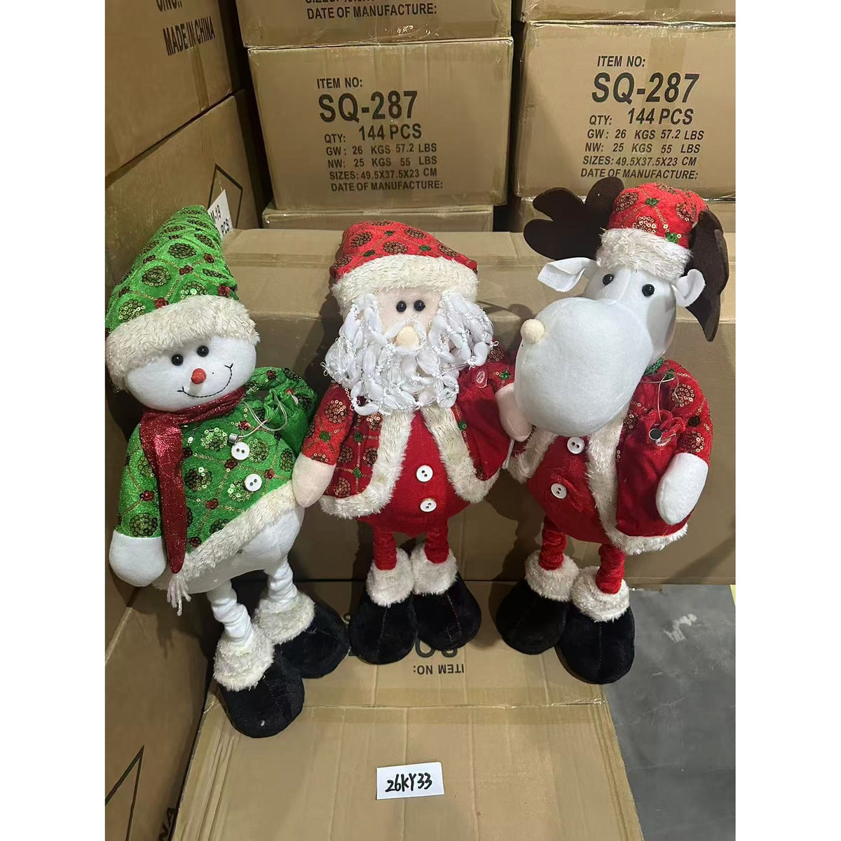 KY33  MUNECO NAVIDAD 95cm LUZ Y MUSICA CHAT DE VOZ CON AI (36pcs/caja)