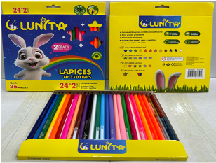 L102-26(Caja-72)12 COLORES INTENSOS
6 COLORES PASTEL
6 COLORES NEON
2 COLORES METALICO (GRATIS)