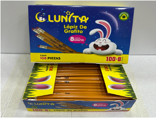 L150-108(Caja-20)LAPICES GRAFITO LUNITA 100+8 PIEZAS