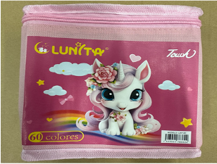 L201-60(Caja-20)TOUCH LUNITA DOBLE PUNTA 60 COLORES-UNICORNIO