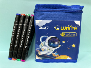 L202-36(Caja-36)TOUCH LUNITA DOBLE PUNTA 36 COLORES-ASTRONAUTA