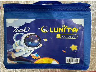 L202-80(Caja-16)TOUCH LUNITA DOBLE PUNTA 80 COLORES-ASTRONAUTA