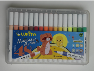 L251-48(Caja-32)MARCADOR ACRÍLICO
48 COLORES
PUNTA PINCEL