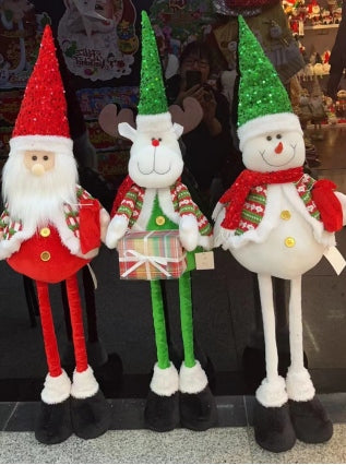 N-9  MUÑECO TELESCÓPICA NAVIDAD  65cm COM LUZ Y MUSICA (72PZ/caja)