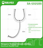 SA-12121255 (Caja master 50)(MOQ 1 pz=1 bolsa) Manguera flexibles trenzado aluminio Aluminum flexible hose