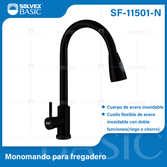 SF-11501-N (Caja master 10)(MOQ 1 pz=1 caja) Monomando para fregadero