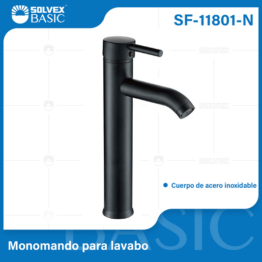 SF-11801-N (Caja master 10)(MOQ 1 pz=1 caja) Monomando para lavabo