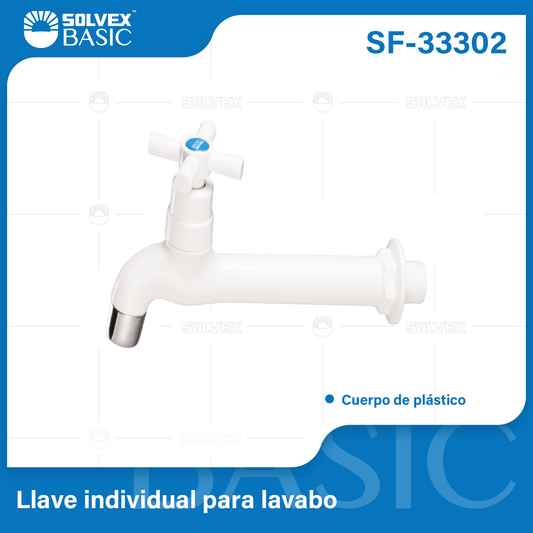 SF-33302 (Caja master 100)(MOQ 1 pz=1 bolsa) Llave individual para lavabo