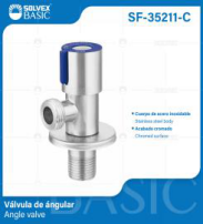 SF-35211-C (Caja master 100)(MOQ 1 pz=1 bolsa) Válvula de ángular Angle valve