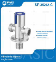 SF-35212-C (Caja master 100)(MOQ 1 pz=1 bolsa) Válvula de ángular Angle valve