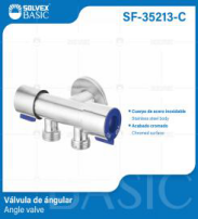 SF-35213-C (Caja master 60)(MOQ 1 pz=1 bolsa) Válvula de ángular Angle valve