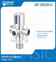 SF-35216-C (Caja master 100)(MOQ 1 pz=1 bolsa) Válvula de ángular Angle valve