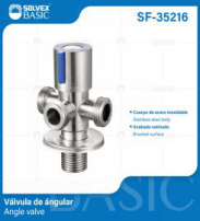 SF-35216 (Caja master 100)(MOQ 1 pz=1 bolsa) Válvula de ángular Angle valve