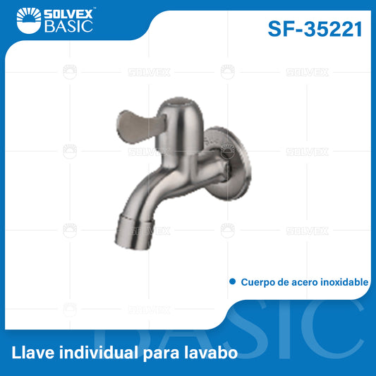 SF-35221 (Caja master 100)(MOQ 2 pzs=1 caja) Llave individual para lavabo