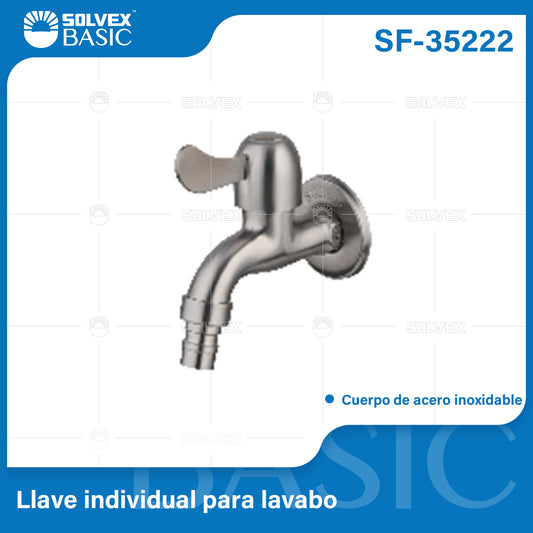 SF-35222 (Caja master 100)(MOQ 2 pzs=1 caja) Llave individual para lavabo