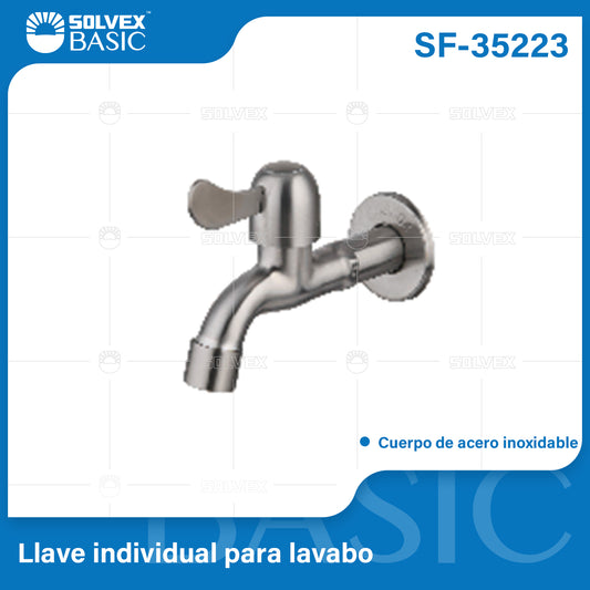 SF-35223 (Caja master 100)(MOQ 2 pzs=1 caja) Llave individual para lavabo
